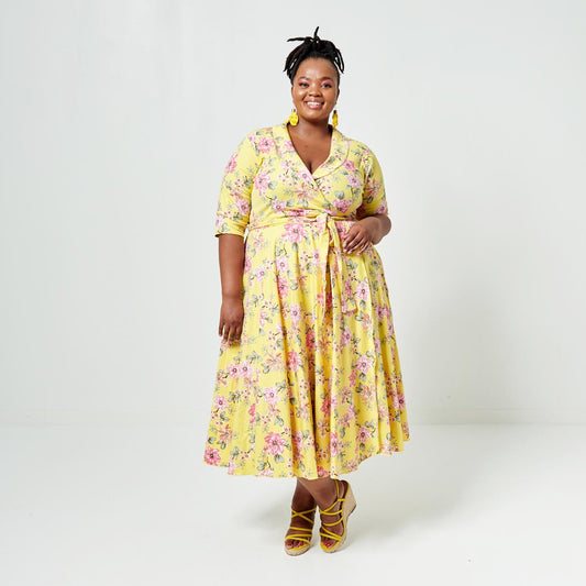 Betty dress - yellow floral